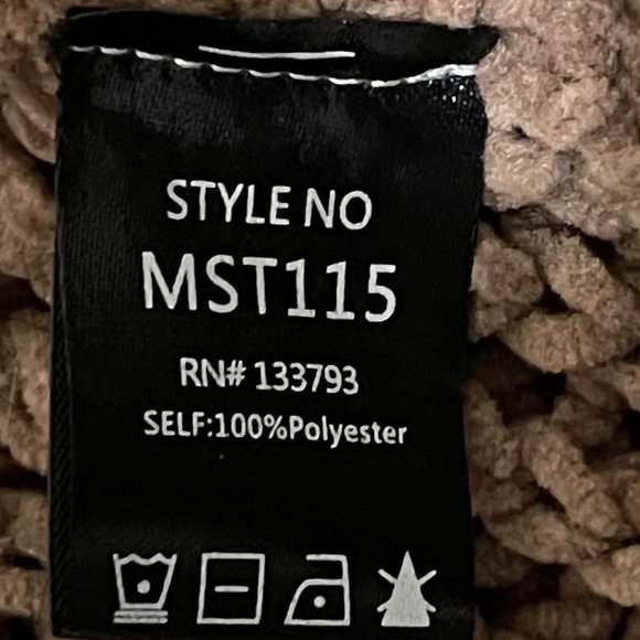 POL Small Brown Cowl Neck Peplum Chenille Sweater EUC - Picture 6 of 6